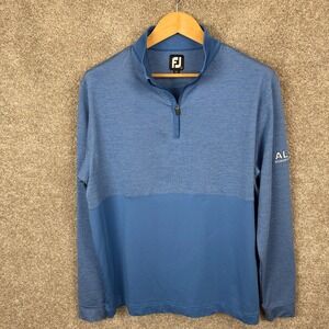 FJ Golf Pullover Lightweight 1/4 Zip Athletic Blue Long Sleeve‎ Mens Large
